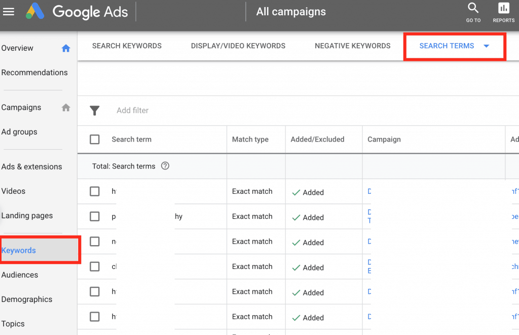 Search Query Report