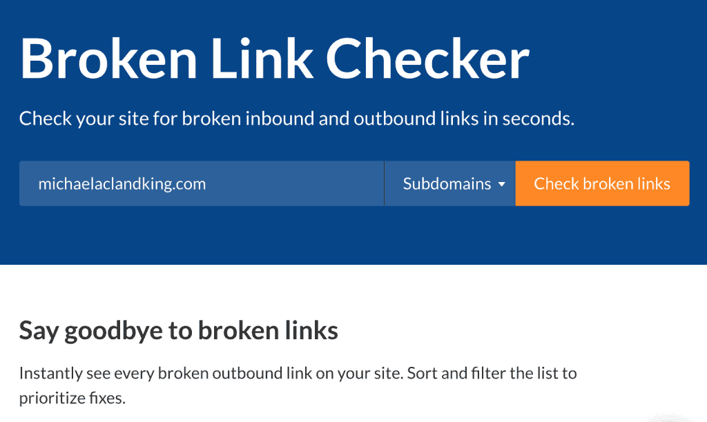 Ahrefs Broken Backlink Tool